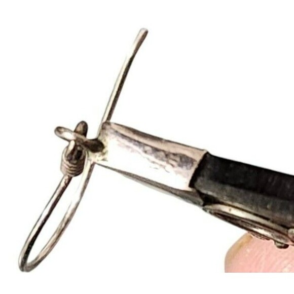 Sterling Silver 925 Abalone Shell Dangle Earrings Teardrop - Picture 8 of 8